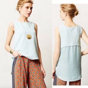 Anthropologie Deletta Sania Gray High Low Tank Top